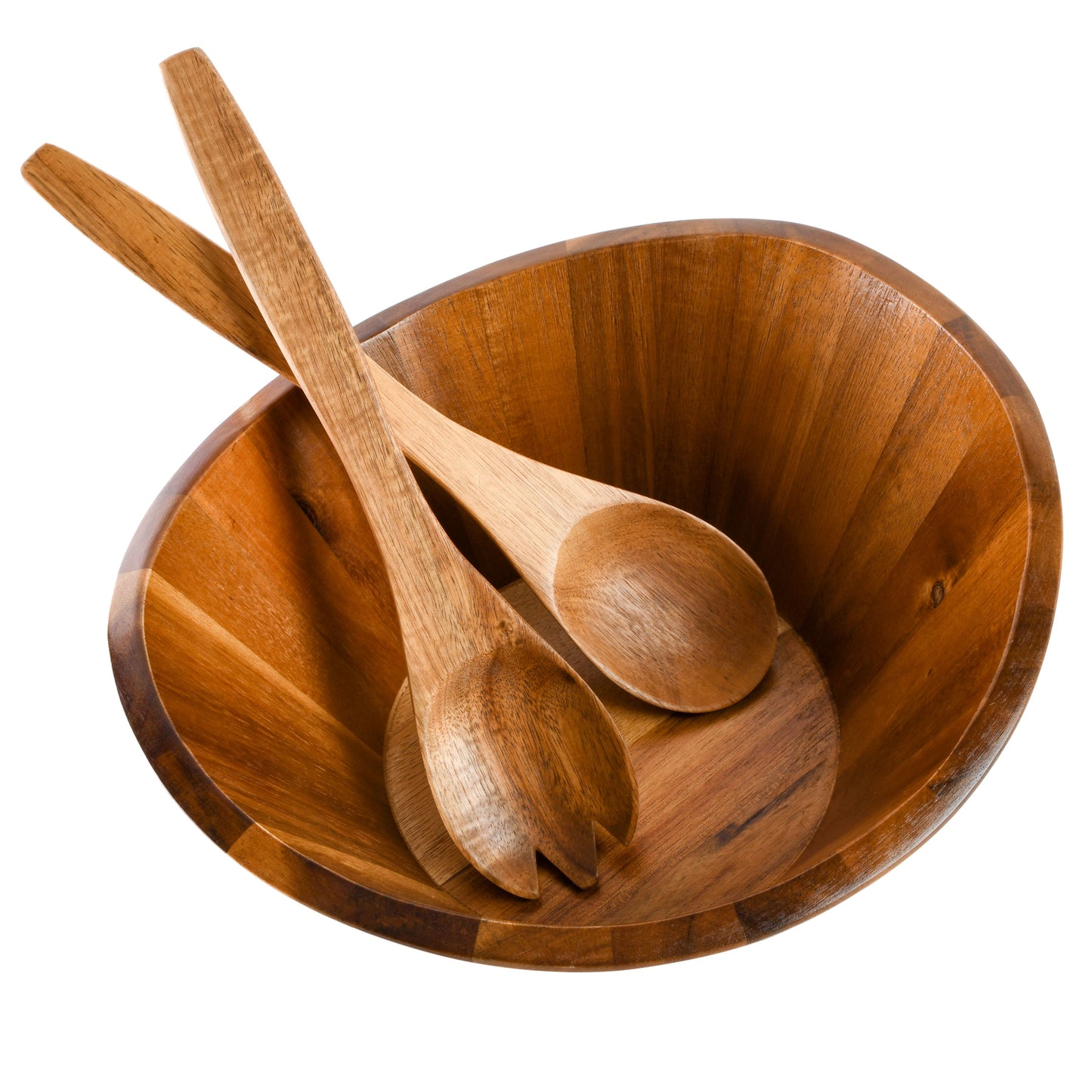 Gibson Home Sherwood Salad Bowl w/ Matching Serving Spoon & Fork
