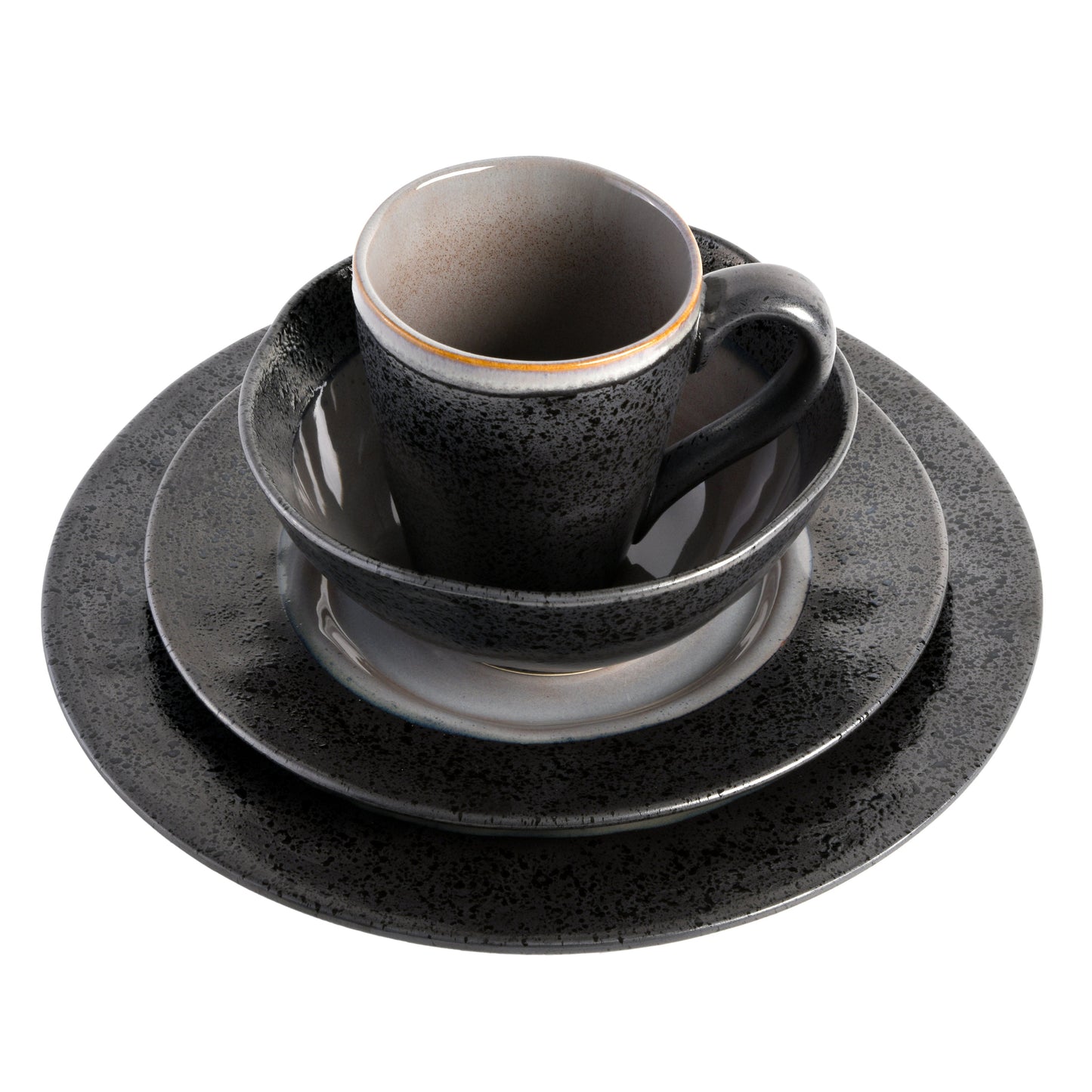 Gibson Elite Dragonstone 16-Piece Reactive Stoneware Dinnerware Set