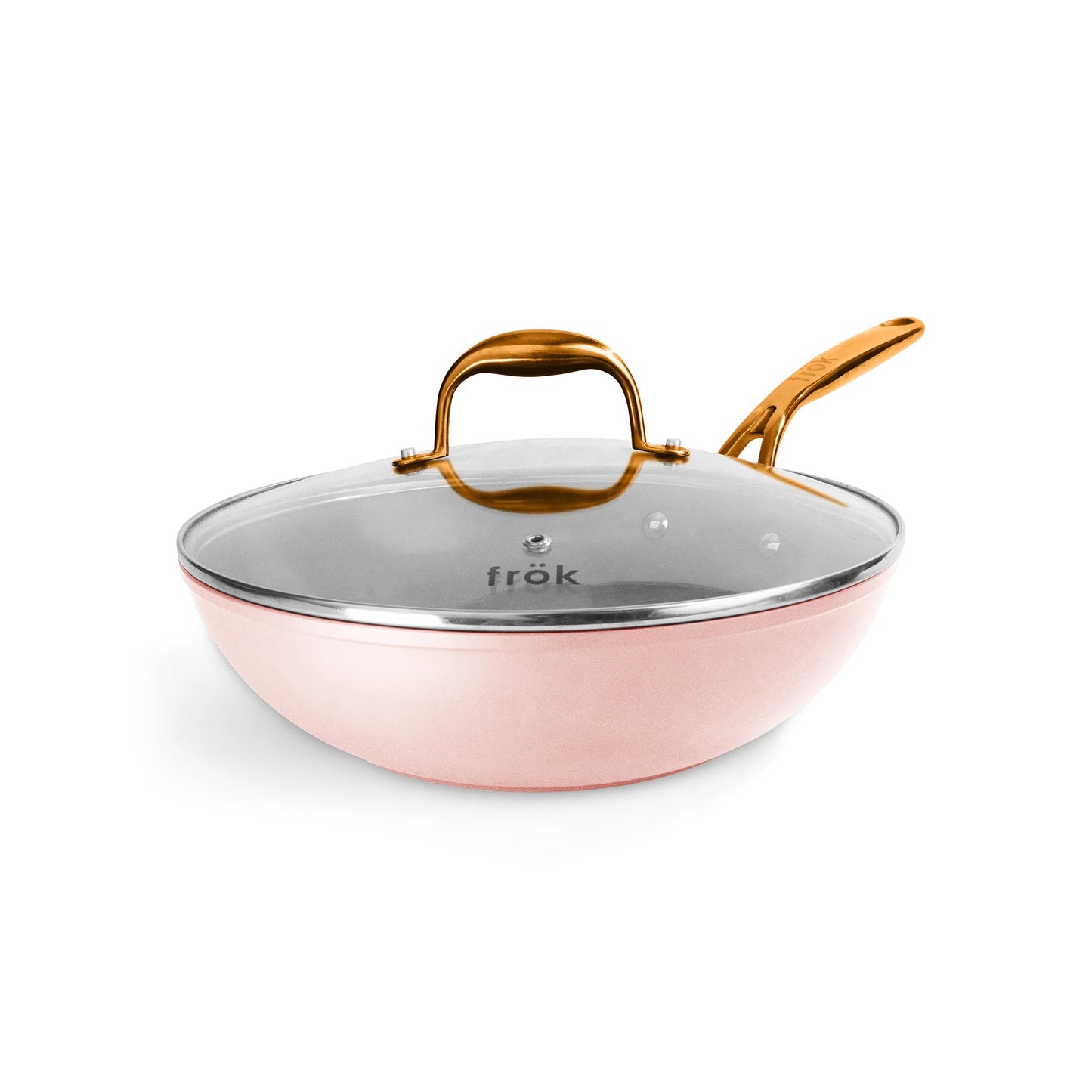Frok 11" All-In-One Ceramic Non-Stick Fry Pan Meets Wok w/ Lid