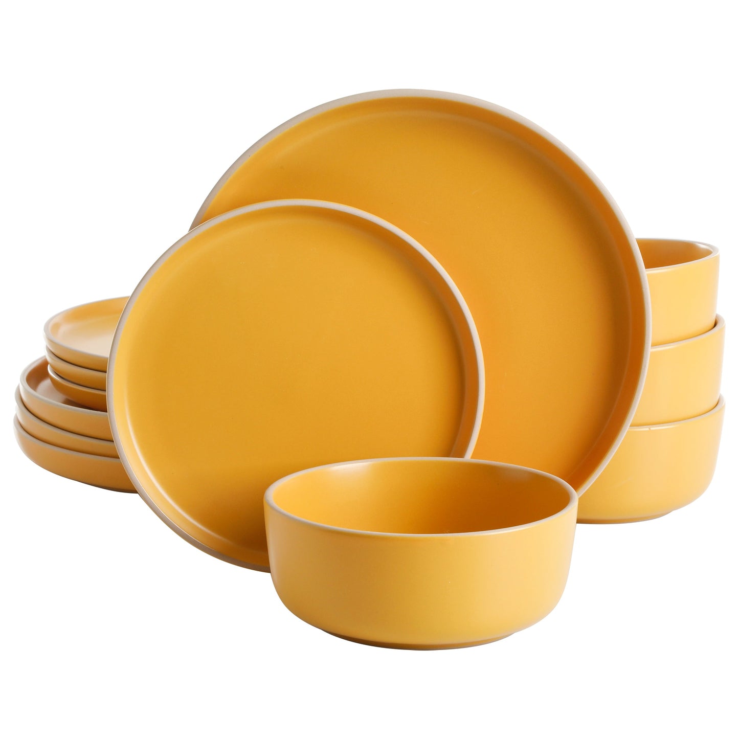 Gibson Home Everyday Essential 12-Piece Stoneware Dinnerware Set