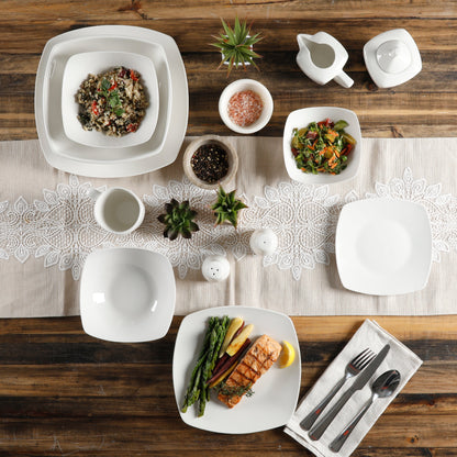 Gibson Home Zen Buffet 39-Piece Porcelain Expanded Dinnerware Set