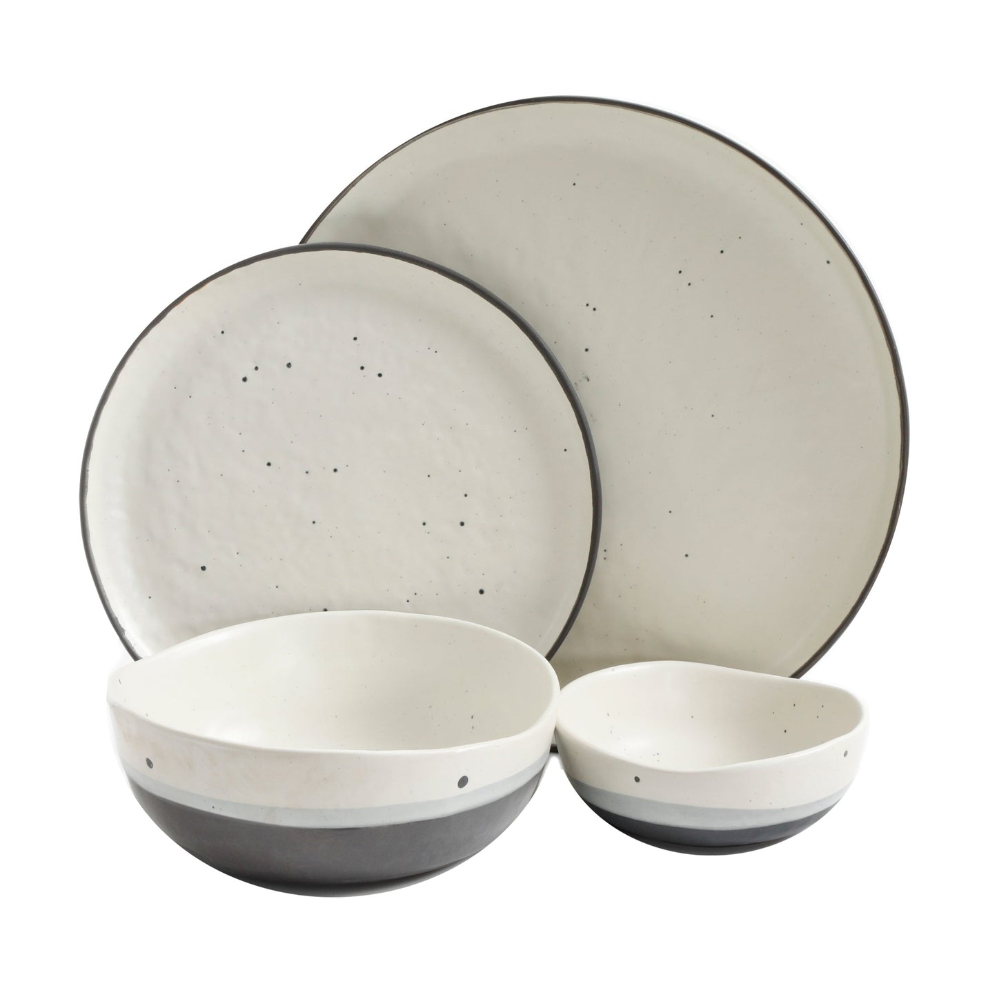 Gibson Elite Rhinebeck 16-Piece Double Bowl Reactive Stoneware Dinnerware Set