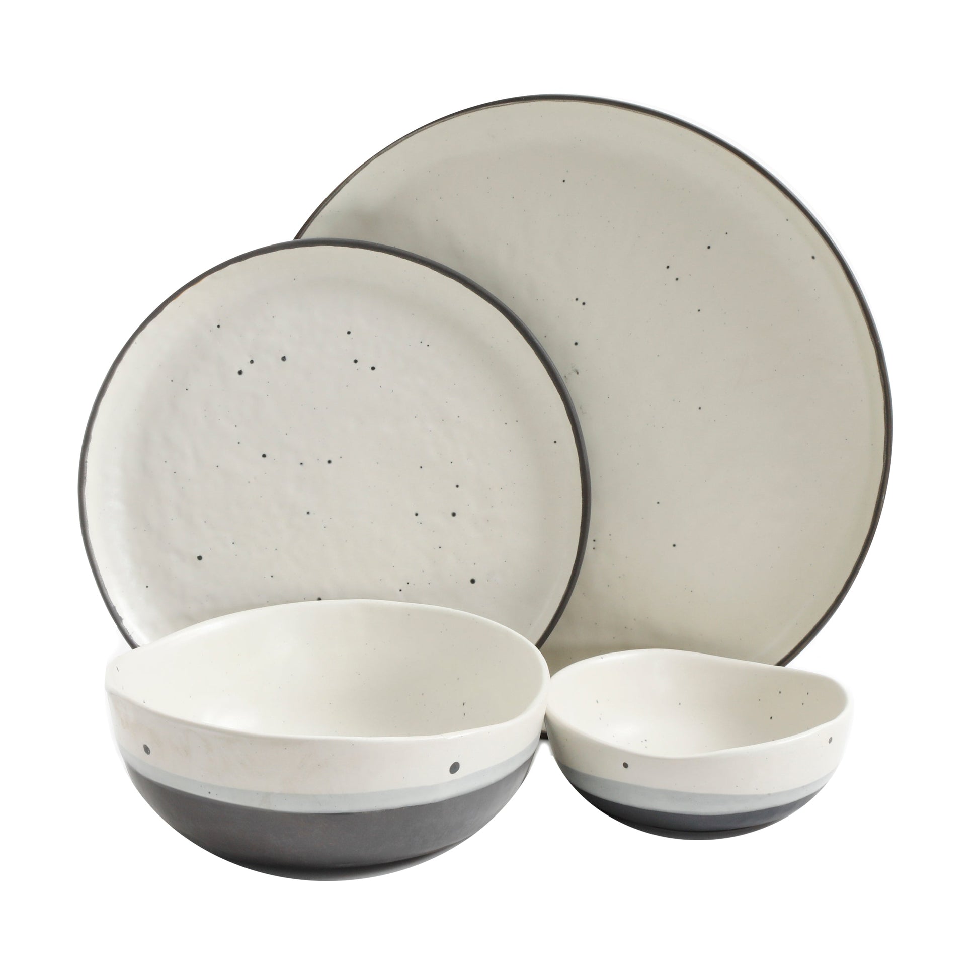 Gibson Elite Rhinebeck 16-Piece Double Bowl Reactive Stoneware Dinnerware Set