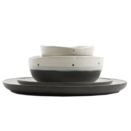 Gibson Elite Rhinebeck 16-Piece Double Bowl Reactive Stoneware Dinnerware Set