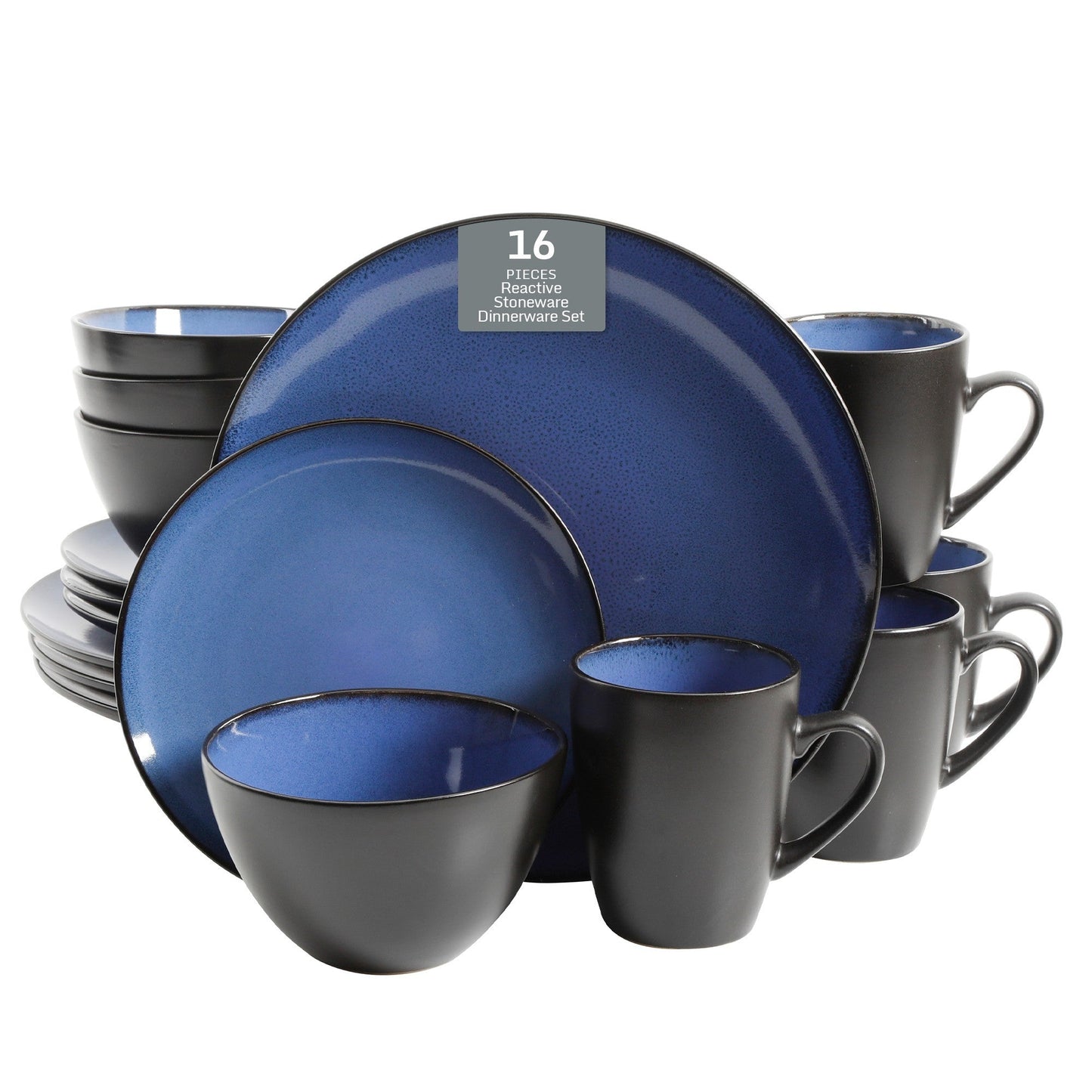 Gibson Elite Soho Lounge Round 16-Piece Reactive Stoneware Dinnerware Set