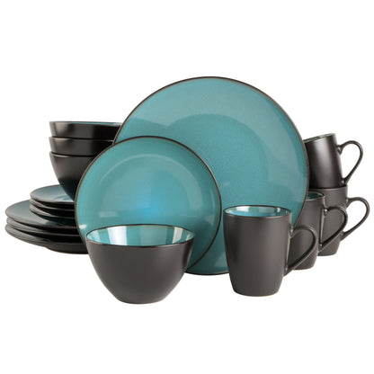 Gibson Elite Soho Lounge Round 16-Piece Reactive Stoneware Dinnerware Set