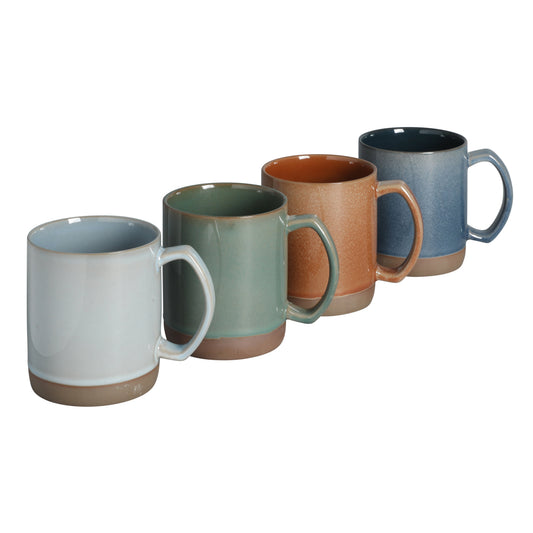 Mr. Coffee Dorsey 4-Piece 18.5oz Assorted Color Mug Set