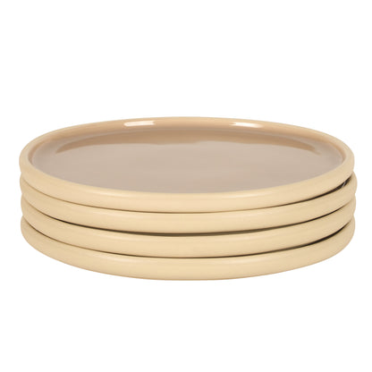 Gibson Elite - Made in Portugal - Port Gaia 10.2 Inch Dinner Plates Set of 4 - Reactive Glaze Dish Set