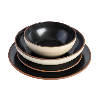 Gibson Elite Contempo Classic 16-Piece Double Bowl Terracotta Dinnerware Set