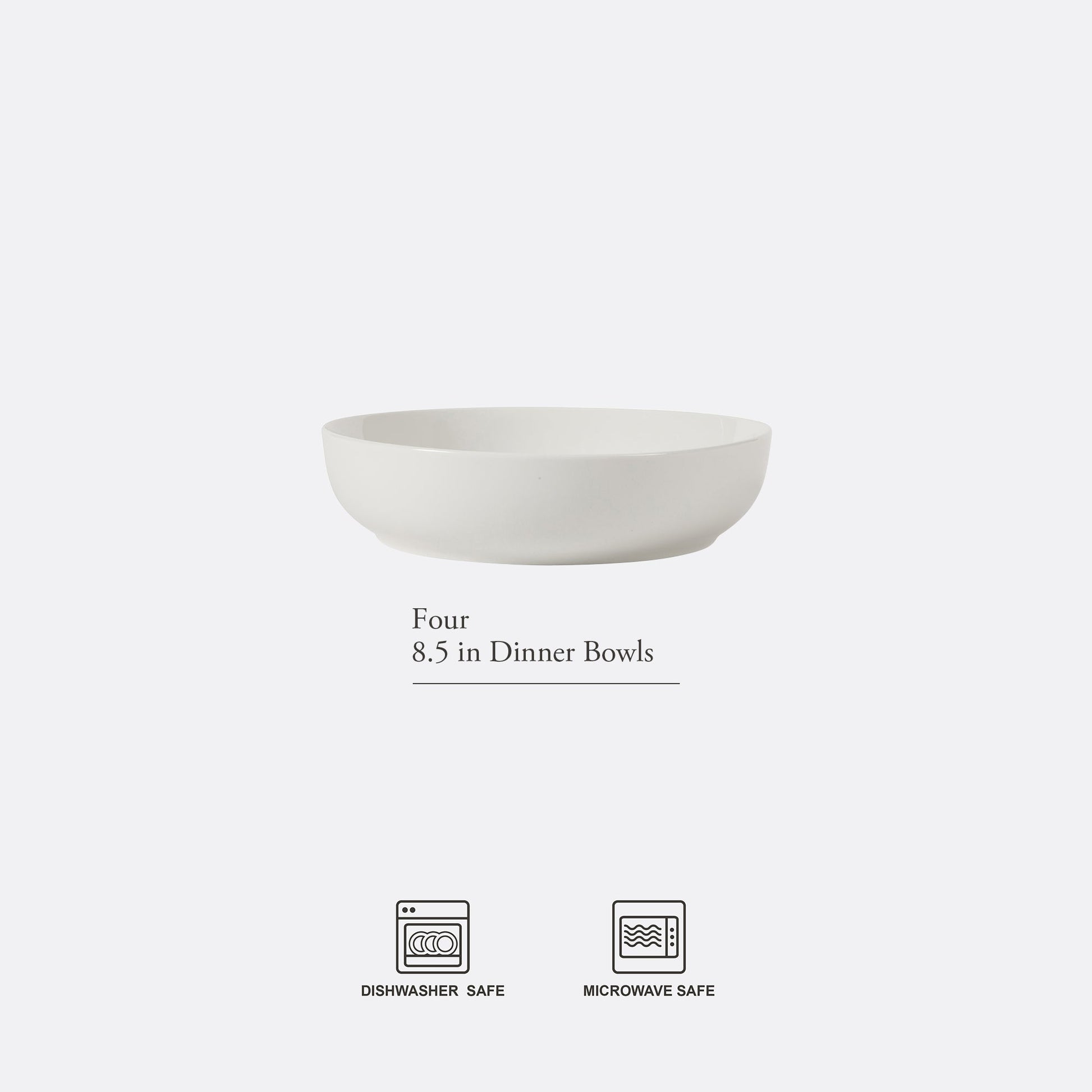 Gibson Home Zen Buffet 6-Piece 41oz Large Pasta Bowls Porcelain Ceramic Chip and Scratch Resistant Shallow Salad  Bowl, Serving Bowls, Soup Bowls Set, Dishwasher & Microwave Safe White