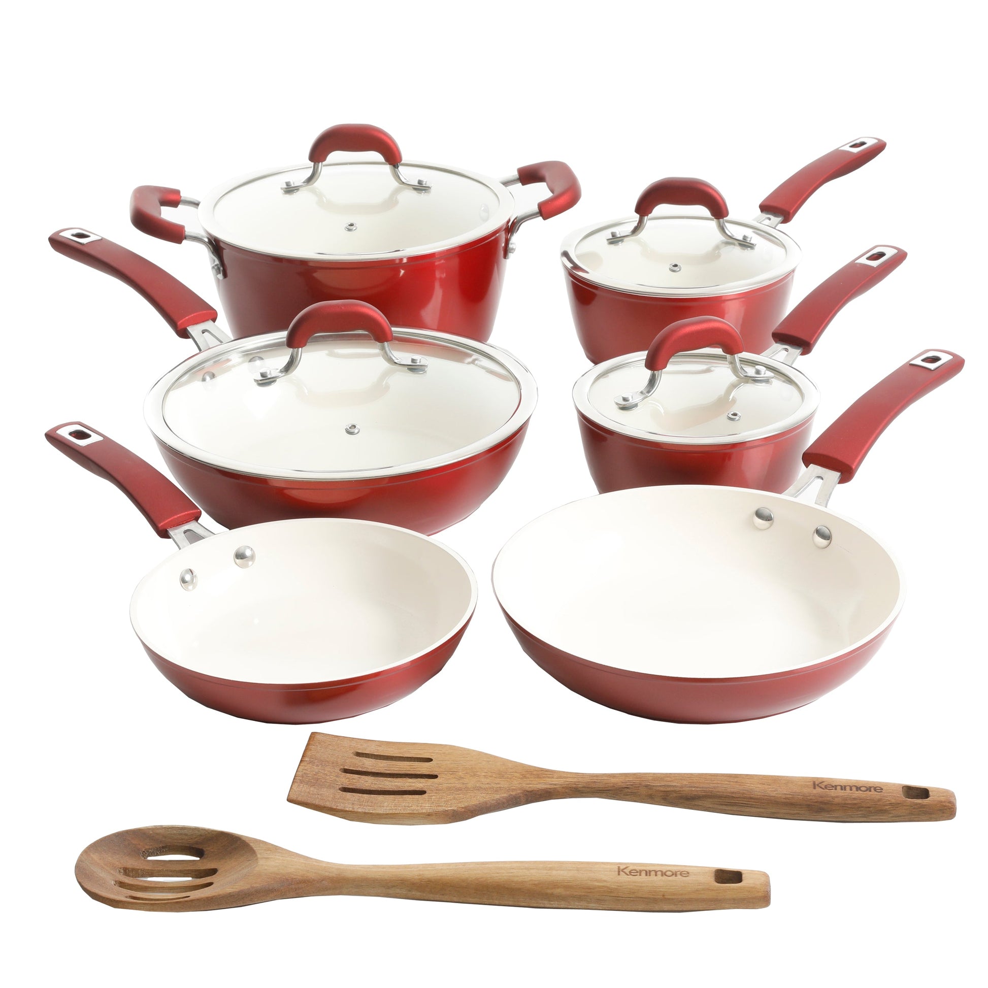 Kenmore Arlington 12-Piece Aluminum Ceramic Cookware Set