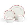 White w/ Red Rim