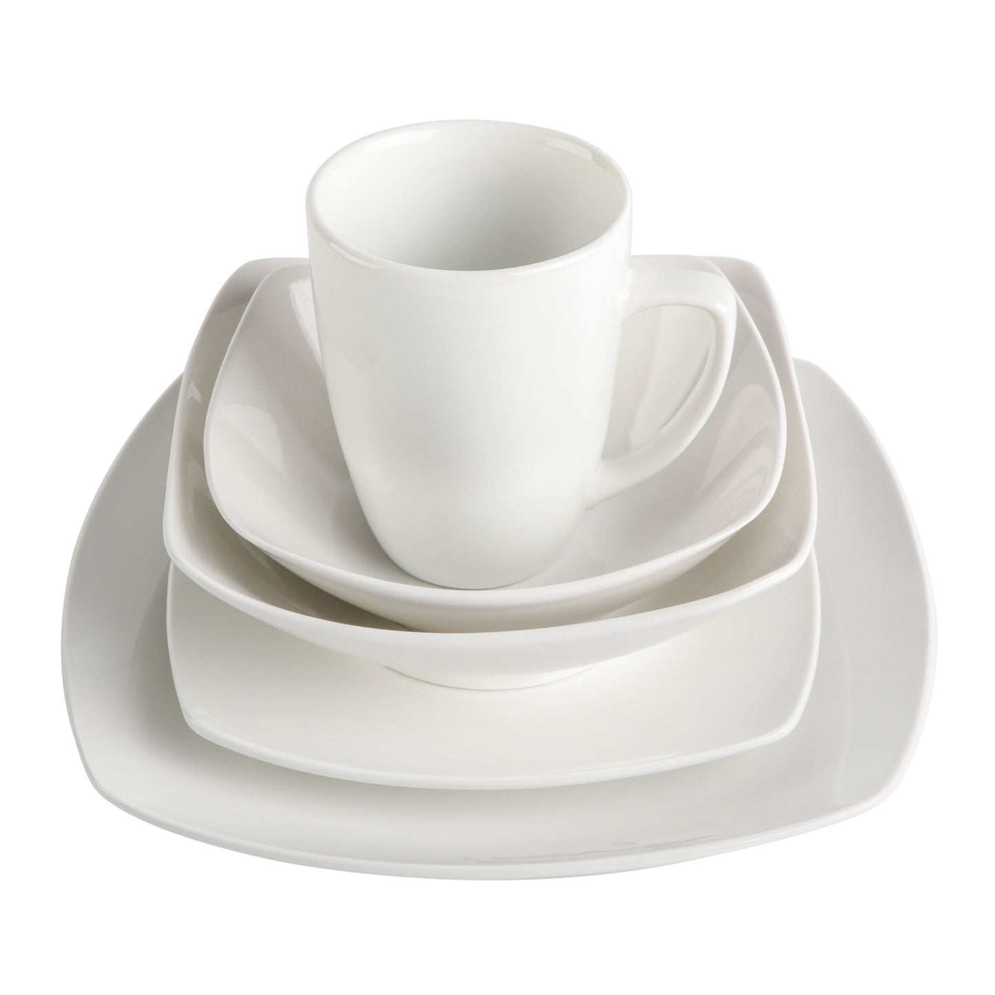Gibson Home Everyday Square 40-Piece Fine Ceramic Expanded Dinnerware Set