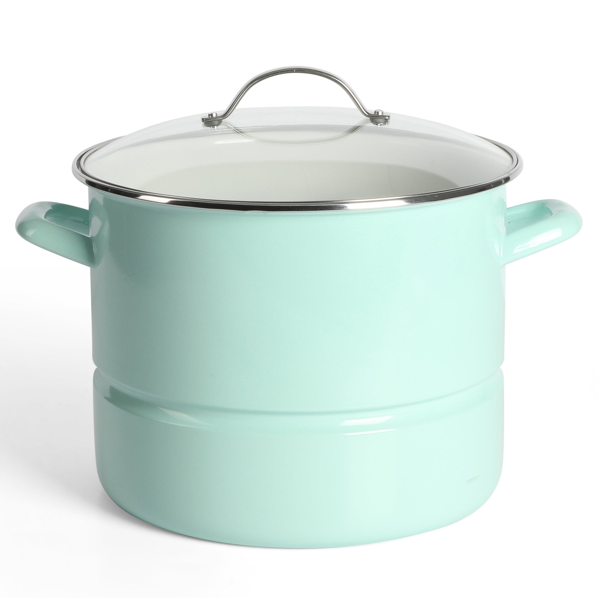 Martha Stewart Thayer 16-Quart Enamel on Steel Steamer Pot w/ Stainless Steel Insert