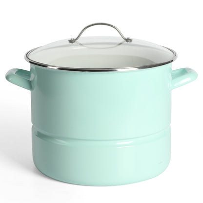 Martha Stewart Thayer 16-Quart Enamel on Steel Steamer Pot w/ Stainless Steel Insert