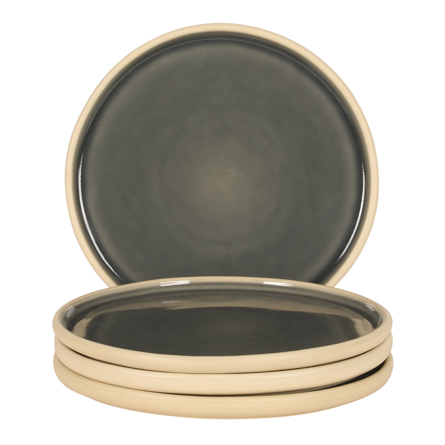 Gibson Elite - Made in Portugal - Port Gaia 10.2 Inch Dinner Plates Set of 4 - Reactive Glaze Dish Set