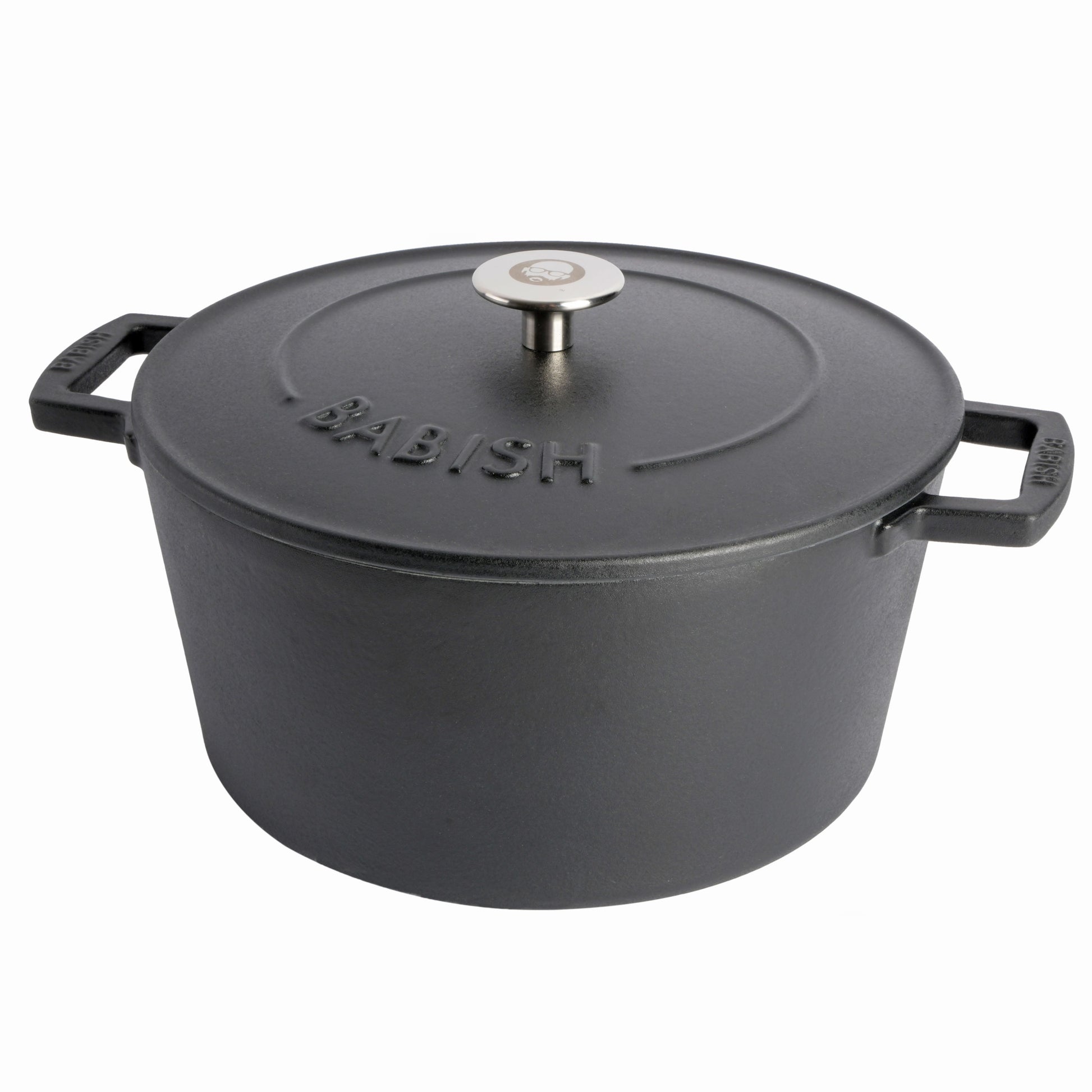 Babish 6-Quart Round Matte Enamel Cast Iron Dutch Oven Pot With Lid