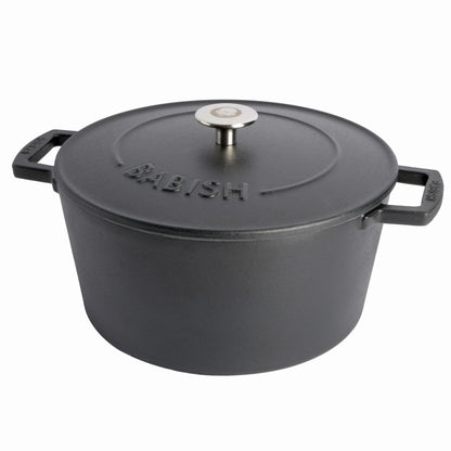 Babish 6-Quart Round Matte Enamel Cast Iron Dutch Oven Pot With Lid