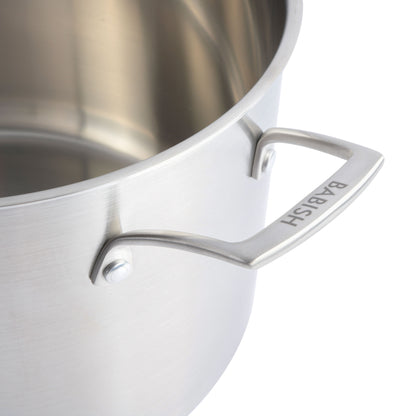 Babish Tri-Ply Stainless Steel Professional Grade Stock Pot w/Lid, 12-Quart