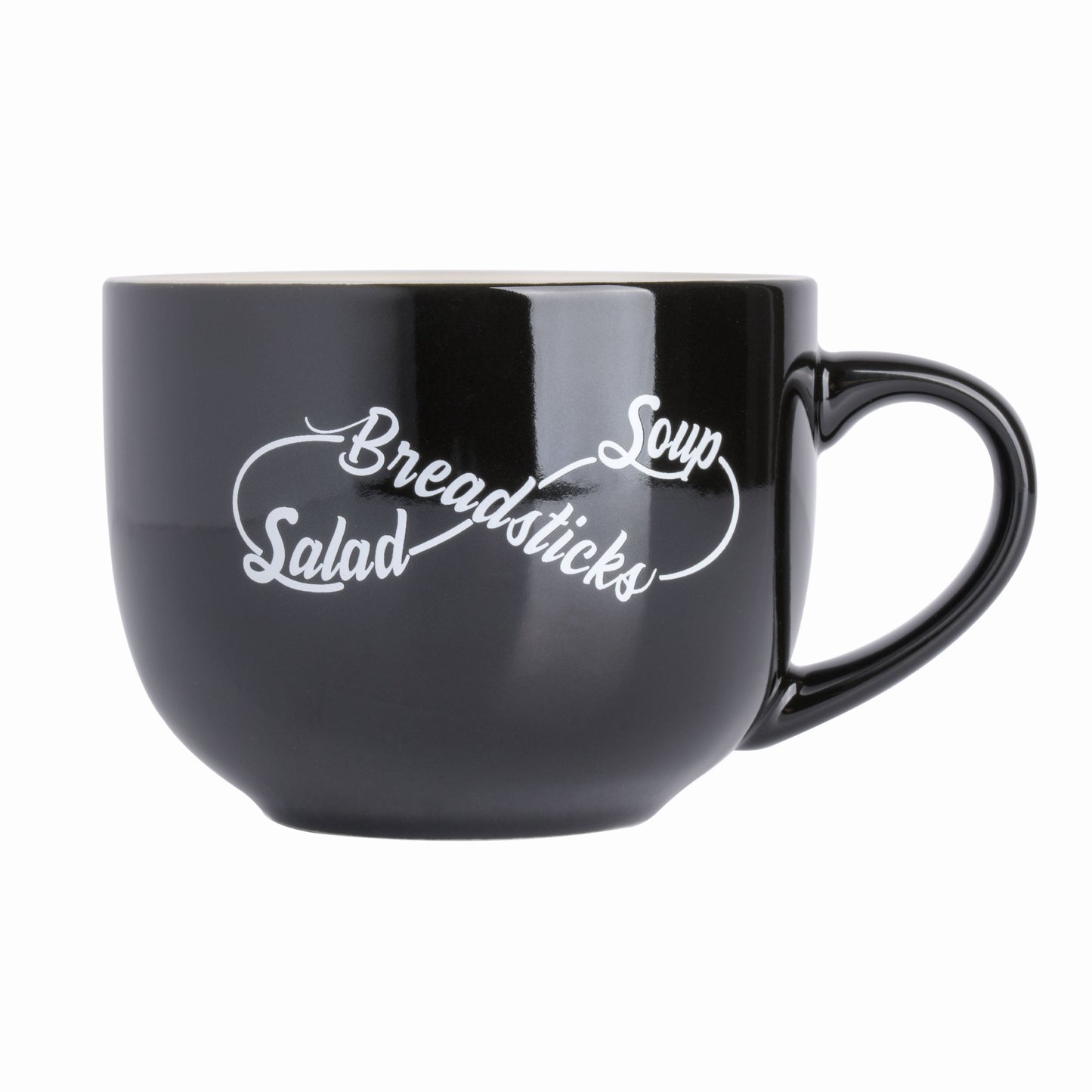 Babish Breadstick Soup and Salad Latte Tattoo Mug, 17oz