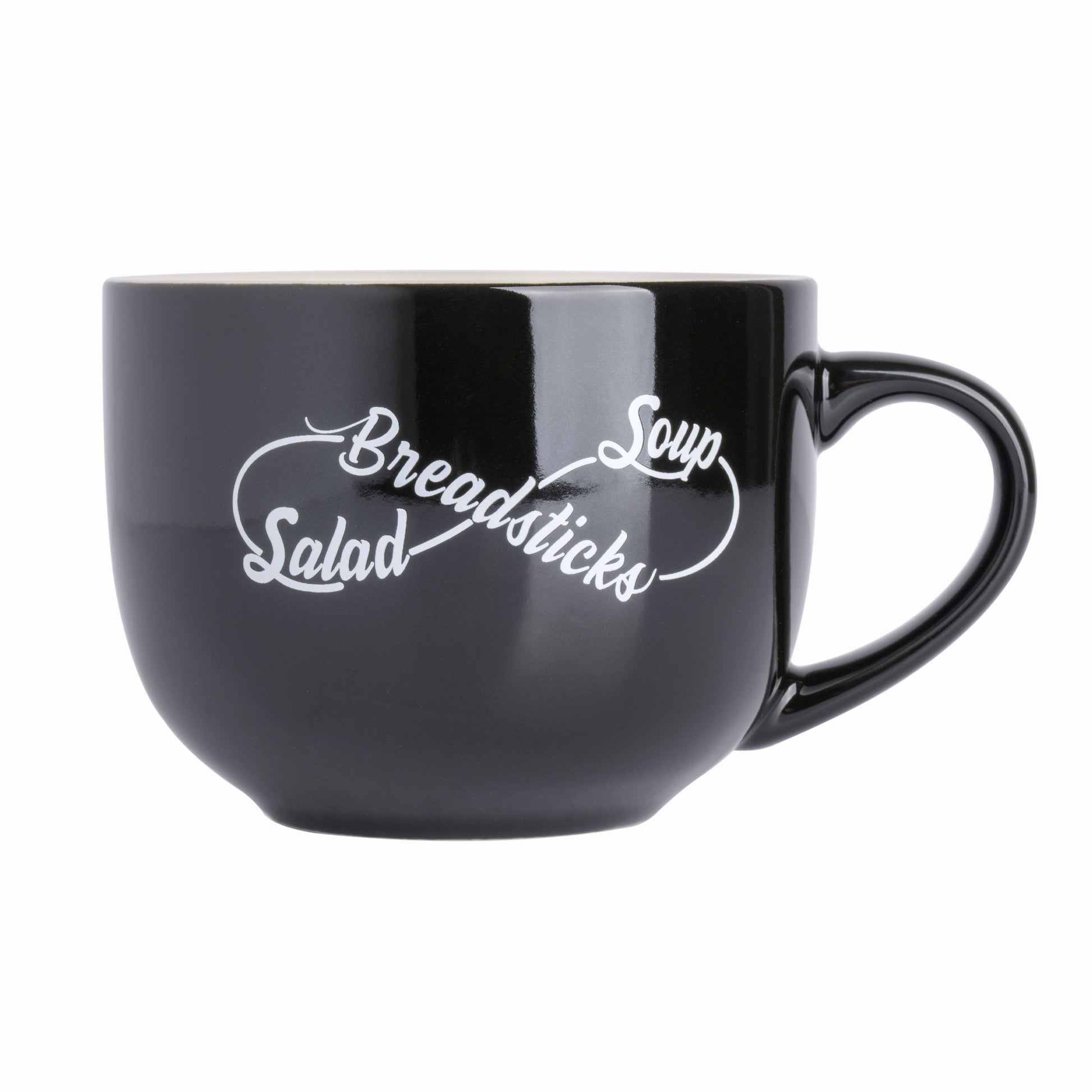 Babish Breadstick Soup and Salad Latte Tattoo Mug, 17oz