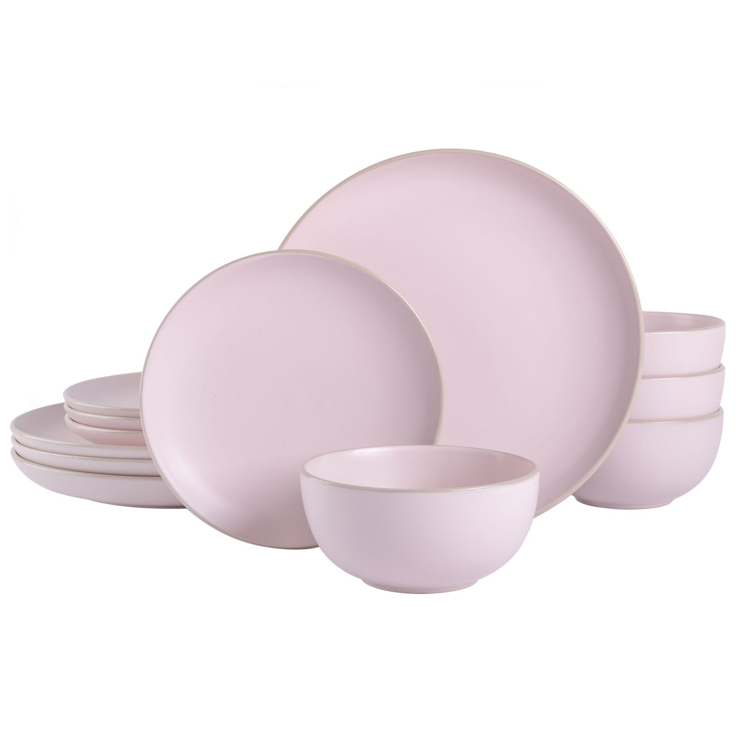 Gibson Home Rockaway 12-Piece Stoneware Dinnerware Set
