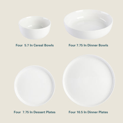 Gibson Home Oslo 16-Piece Porcelain Dinnerware Set