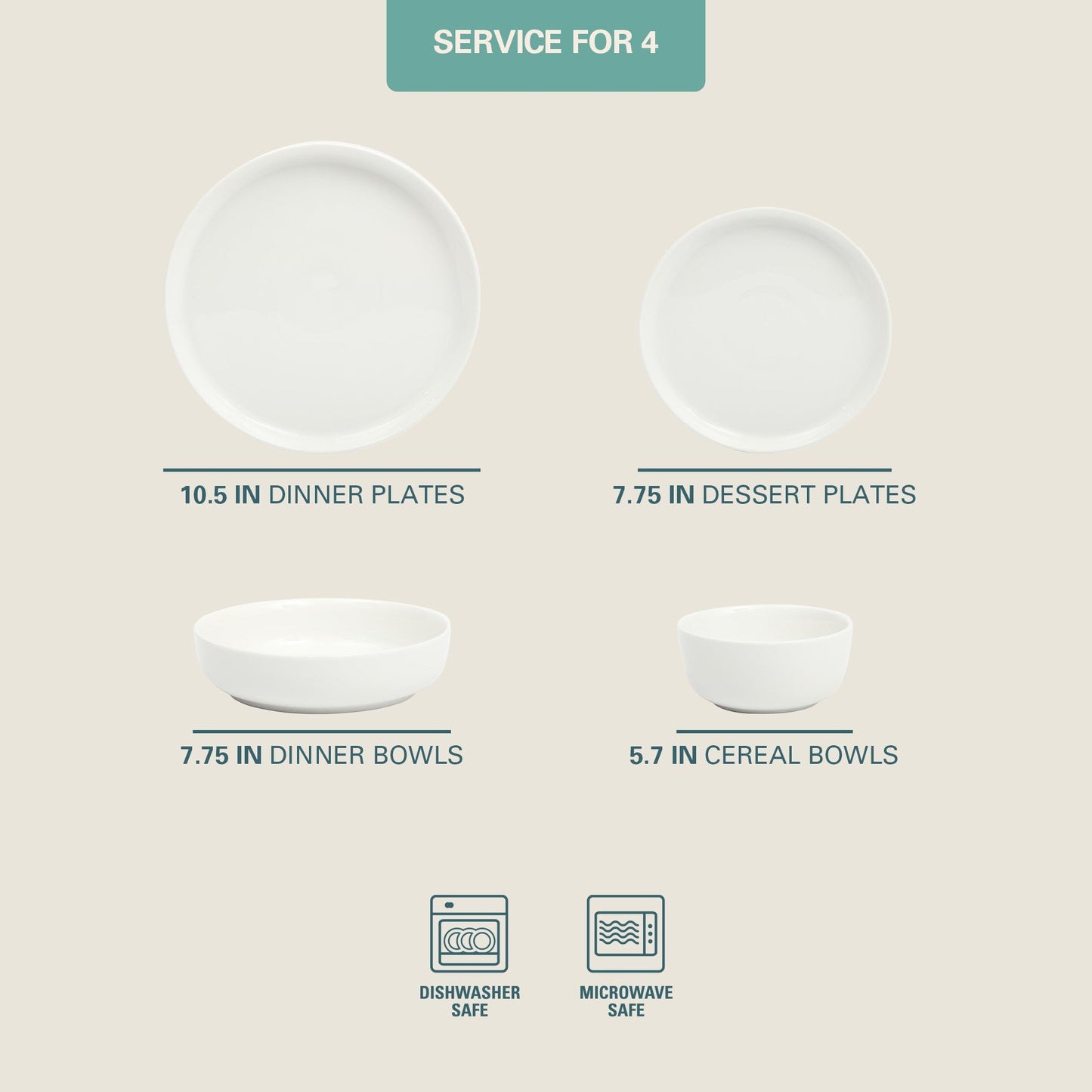 Gibson Home Oslo 16-Piece Porcelain Dinnerware Set