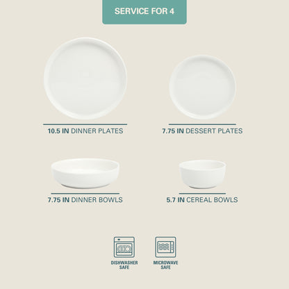 Gibson Home Oslo 16-Piece Porcelain Dinnerware Set