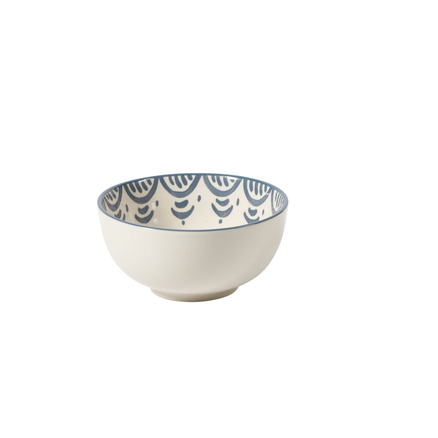 Bloomhouse - 2-Time Oprah’s Favorite Things - Valencia Flor 16 Piece Dinnerware Set, Artisanal Decorated Stoneware Plates & Bowls, Service for 4, Microwave & Dishwasher Safe, Iris Blue