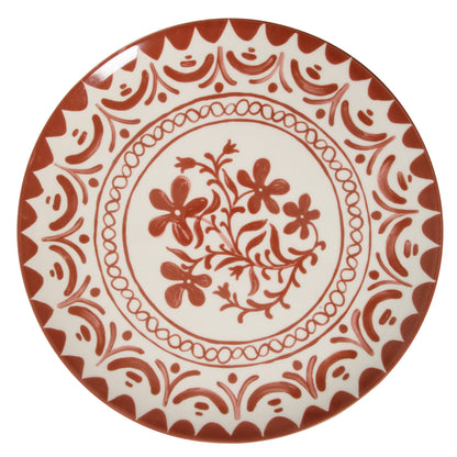 Bloomhouse - 2-Time Oprah’s Favorite Things - Valencia Flor 2 Piece 13” Serving Platter Set, Stoneware Platters, Mediterranean Floral Decal Design, Microwave & Dishwasher Safe, Iris Blue