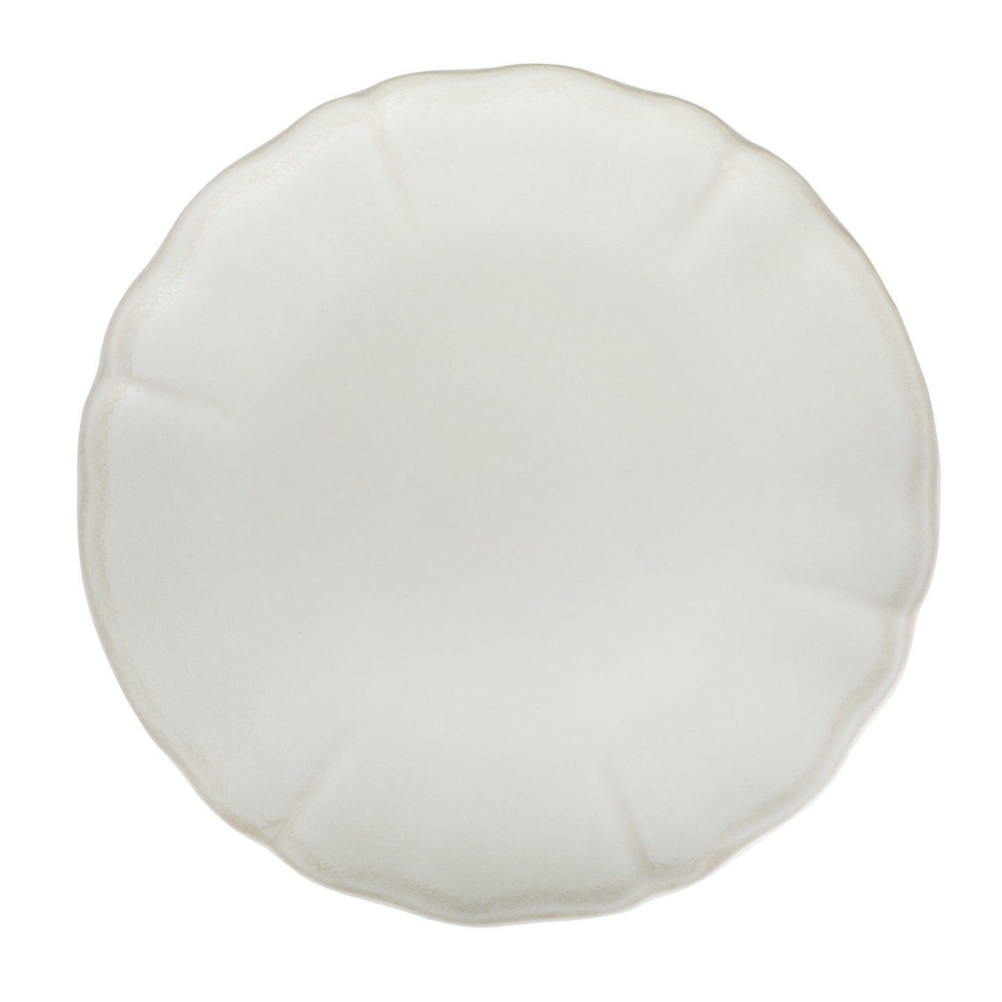 Gibson Elite Vista Rossio - Made in Portugal - 10.6 Inch White Ceramic Cake Stand, Pedestal Dessert Stand with Scalloped Rim, Cupcake Stand