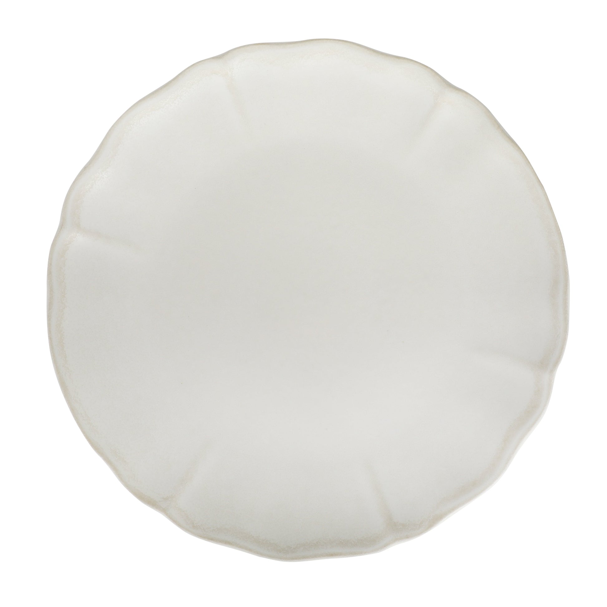 Gibson Elite Vista Rossio - Made in Portugal - 10.6 Inch White Ceramic Cake Stand, Pedestal Dessert Stand with Scalloped Rim, Cupcake Stand