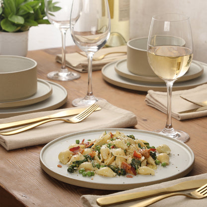Gibson Elite Villa Amadora - Made in Portugal - 12 Piece Dinnerware Set for 4, Stoneware Plates and Bowls Sets,Dinner Plates, Salad Plates, Cereal Bowls