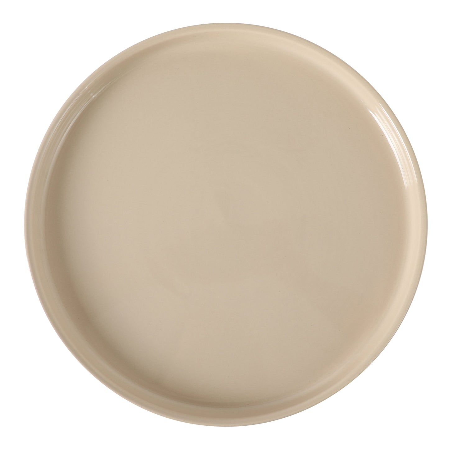 Gibson Elite 10.7-Inch Stoneware Cake Stand with Acacia Wood Base – Taupe Round Dessert Display Stand for Cakes, Cupcakes & Party Entertaining