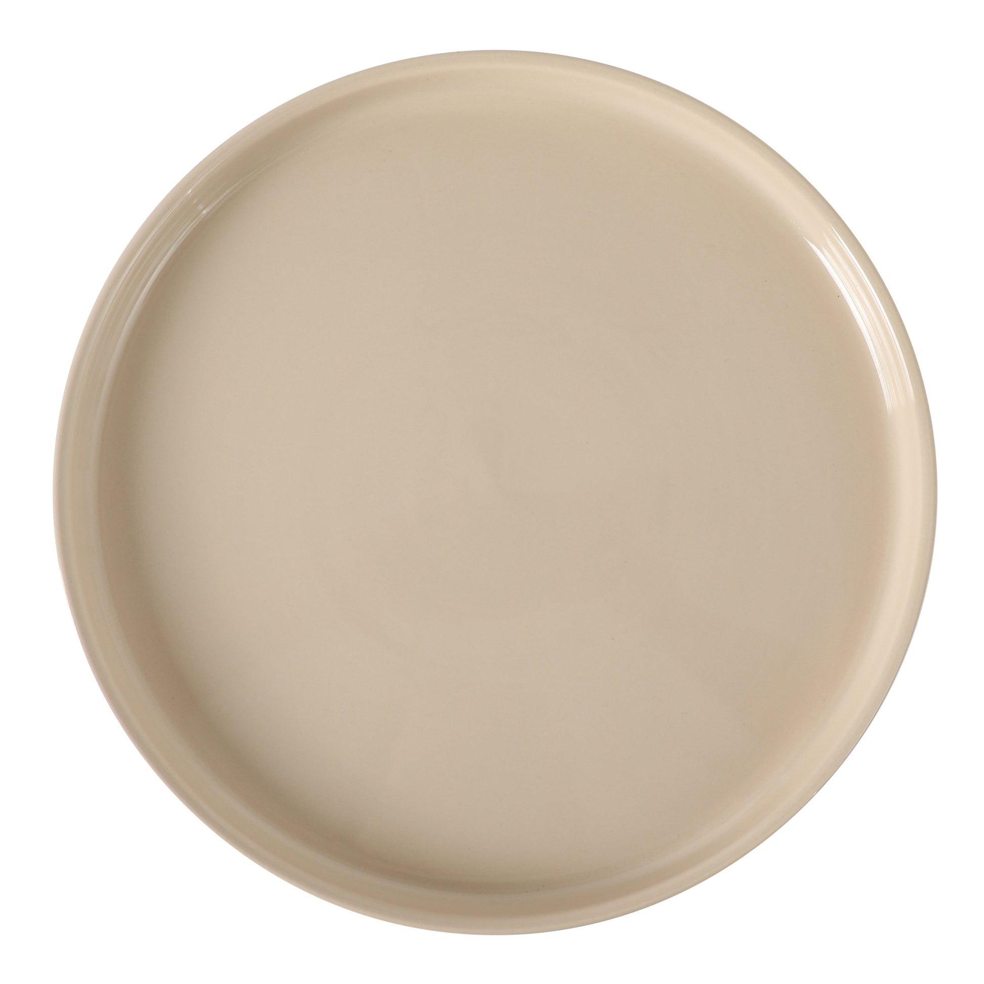 Gibson Elite 10.7-Inch Stoneware Cake Stand with Acacia Wood Base – Taupe Round Dessert Display Stand for Cakes, Cupcakes & Party Entertaining