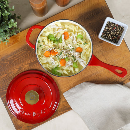 Crock-Pot 3 Qt Enamel Cast Iron Sauce Pan W/Lid
