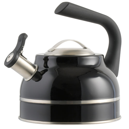 Kenmore Elite Costner 2.3-Quart Stainless Steel Tea Kettle w/ Encapsulated Base & Bakelite Handle