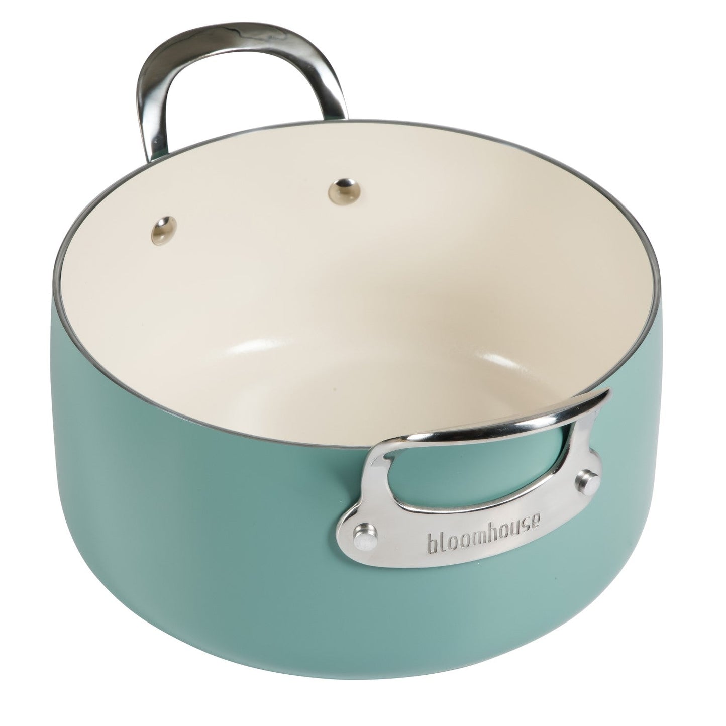 Bloomhouse 6-Quart Aluminum Enamel Dutch Oven w/ Non-Stick Non-Toxic Ceramic Interior and Ceramic Steamer Insert