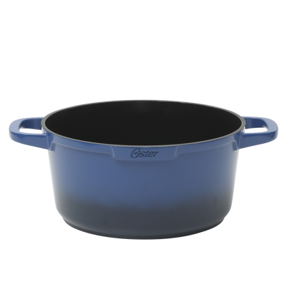 Oster Platinum Amberton 10 Piece Cast Aluminum Pots and Pans PFA Free Ceramic Non stick Cookware Set - Blue