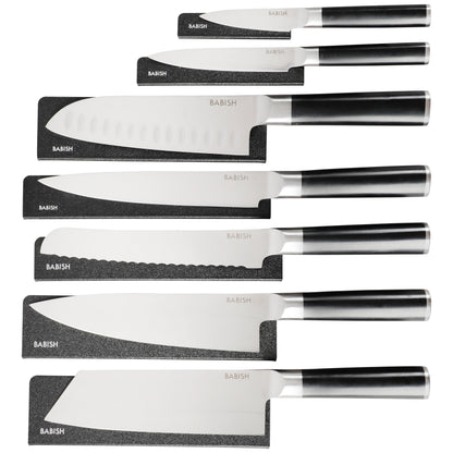Babish High-Carbon 1.4116 German Steel 14 Piece Full Tang Forged Knife Set W/ Sheaths