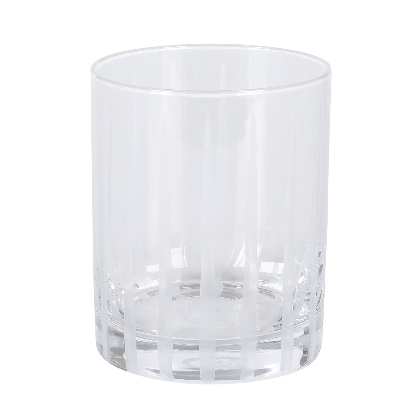 Babish 4 Piece 14 OZ DOF Old Fashioned Drinking and Whiskey Glass - Etched Handmade Clear Glass