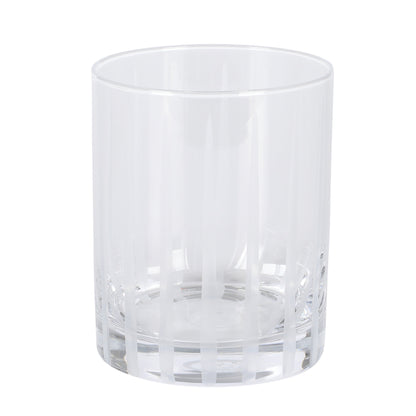 Babish 4 Piece 14 OZ DOF Old Fashioned Drinking and Whiskey Glass - Etched Handmade Clear Glass