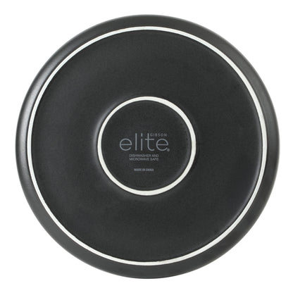 Gibson Elite Chantilly Hill 16-Piece Porcelain Dinnerware Set, Round Plates & Bowls, Multicolor Leaf Design, Microwave & Dishwasher Safe, Service for 4