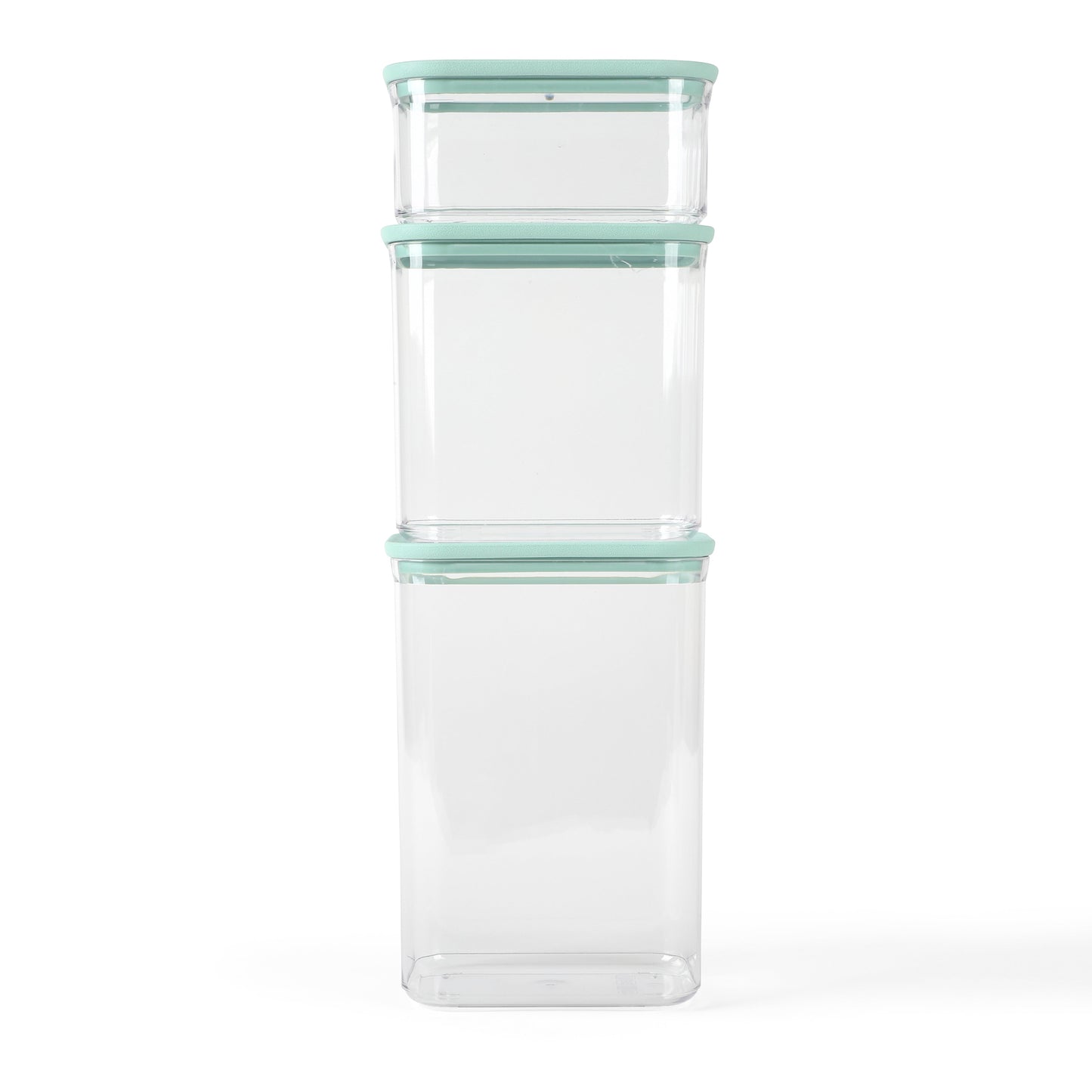 Martha Stewart Langstaff 6 Piece (92oz, 60oz, 26oz) Stackable Rectangular Container Set w/ Martha Blue Lids