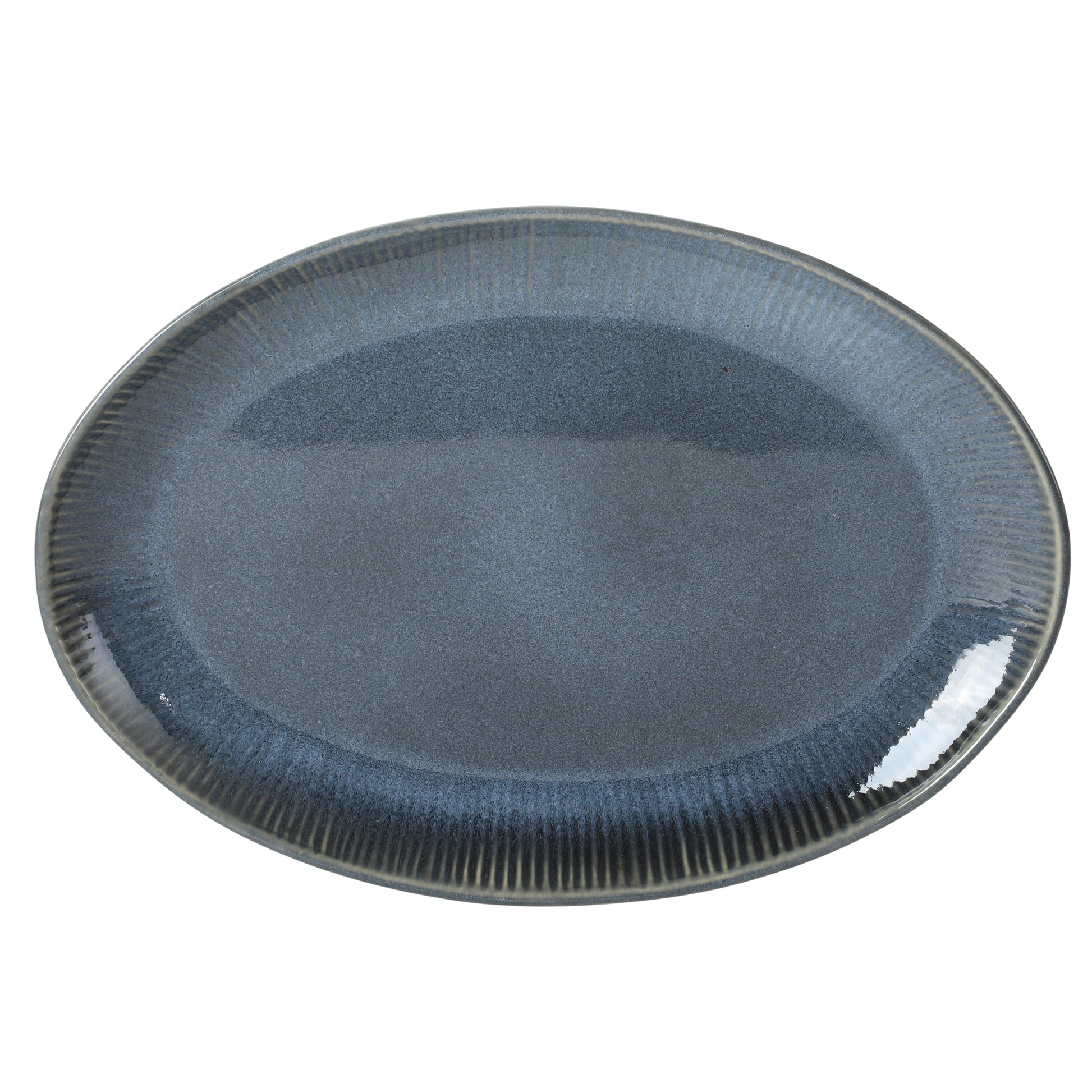 Gibson Elite Sandy Pines 3 Piece Oval Platter Set, 15.7”, 13.75” & 12” Stoneware Serving Platters, Reactive Glaze Finish, Microwave & Dishwasher Safe