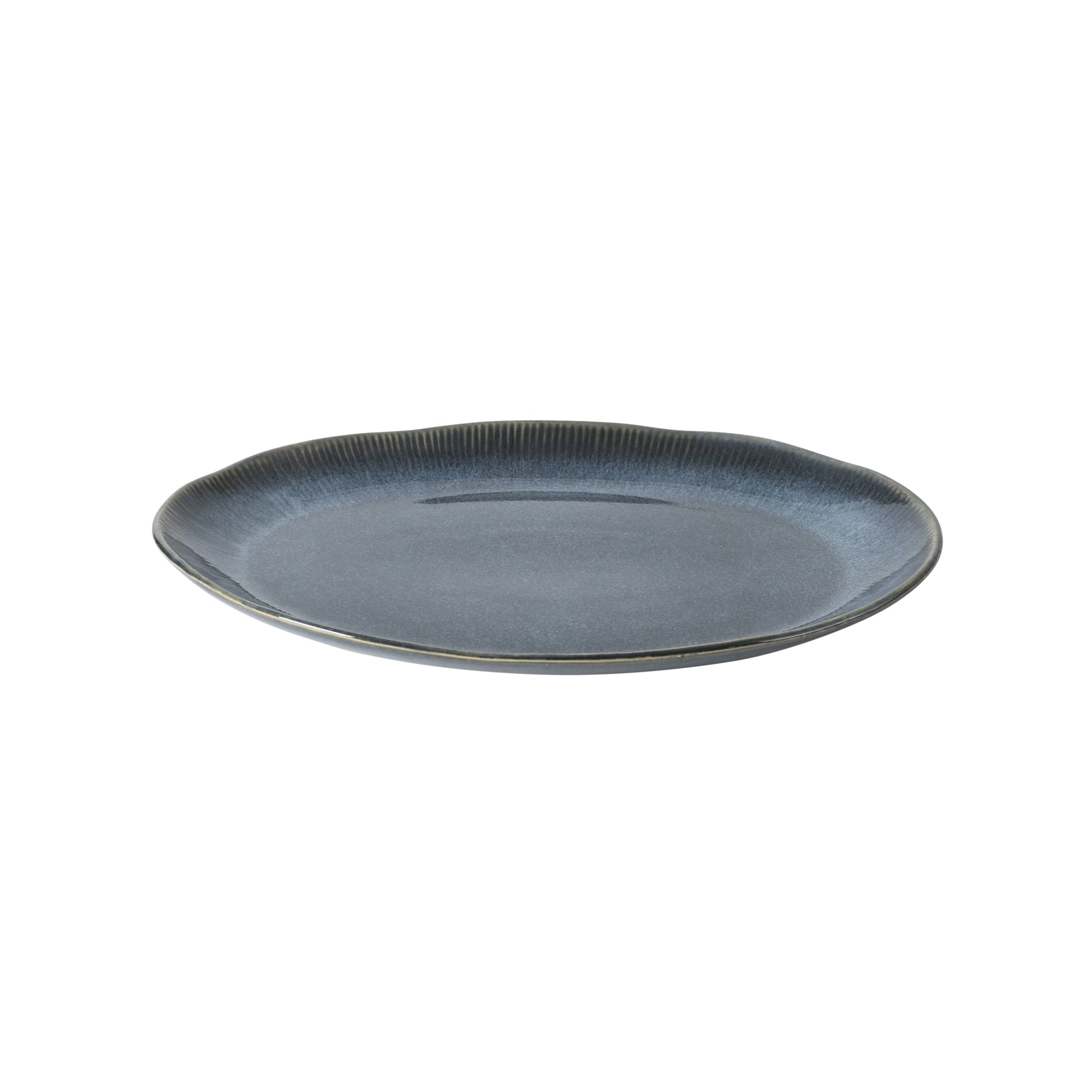Gibson Elite Sandy Pines 3 Piece Oval Platter Set, 15.7”, 13.75” & 12” Stoneware Serving Platters, Reactive Glaze Finish, Microwave & Dishwasher Safe