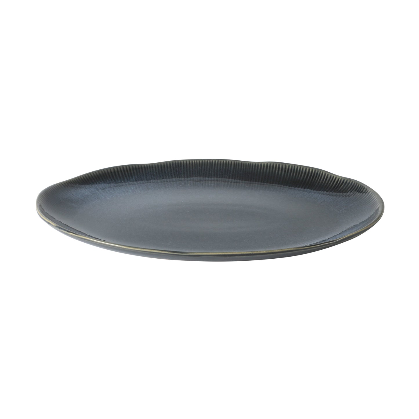 Gibson Elite Sandy Pines 3 Piece Oval Platter Set, 15.7”, 13.75” & 12” Stoneware Serving Platters, Reactive Glaze Finish, Microwave & Dishwasher Safe