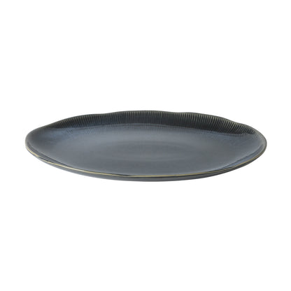 Gibson Elite Sandy Pines 3 Piece Oval Platter Set, 15.7”, 13.75” & 12” Stoneware Serving Platters, Reactive Glaze Finish, Microwave & Dishwasher Safe