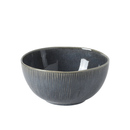 Gibson Elite Sandy Pines 4 Piece Nesting Bowl Set, 4”, 5.5”, 7” & 9” Round Stoneware Bowls, Reactive Glaze Finish, Mixing, Prep & Serving Bowls, Microwave & Dishwasher Safe